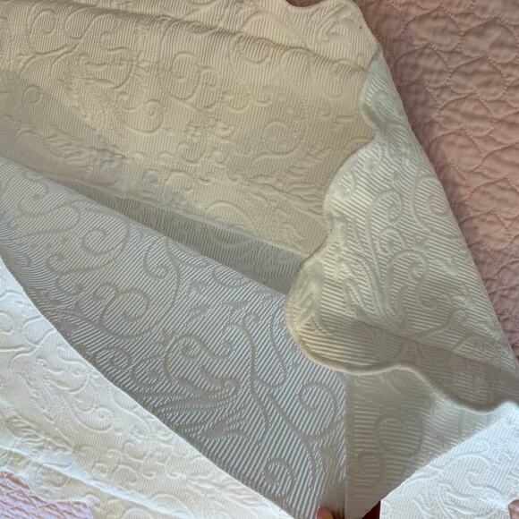 Pillowcase large sham white cottage shabby chic accent cover - Picture 4 of 6